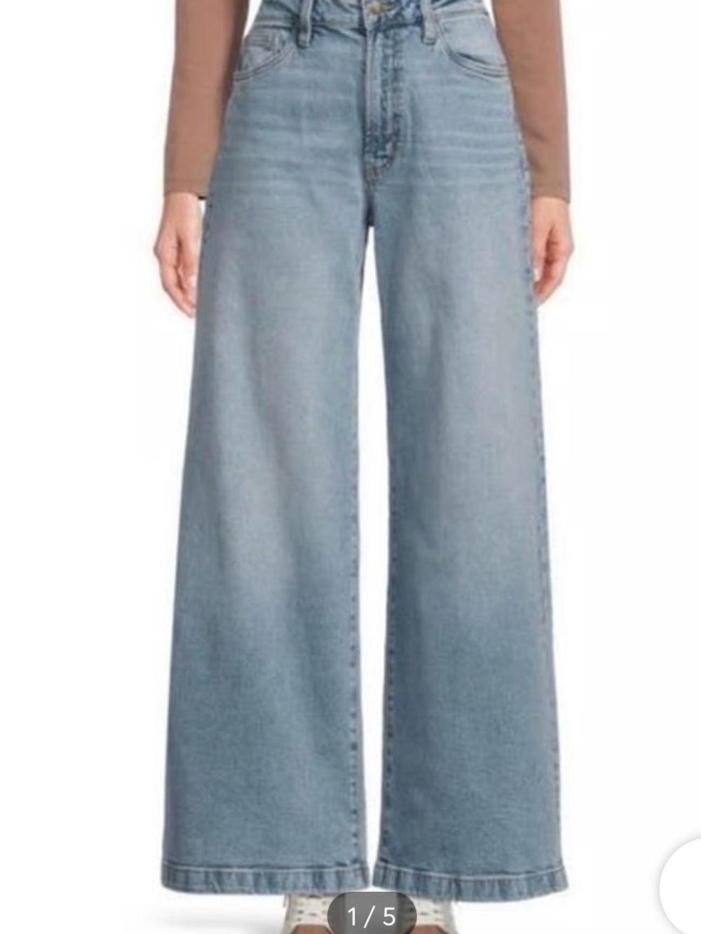Hudson Risqué High-Rise Wide-Leg Jeans in Light Blue Wash